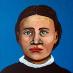 Sophia Jex-Blake, acrylic on board,34x39.5x2.5cm
